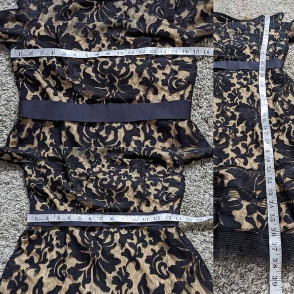 Tadashi Shoji Elegant Black and Gold Lace Dress - Picture 10 of 10